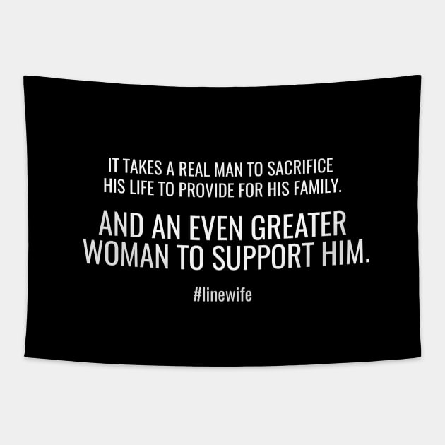 Supportive Linewife (Lineman's Wife) Tapestry by LineXpressions