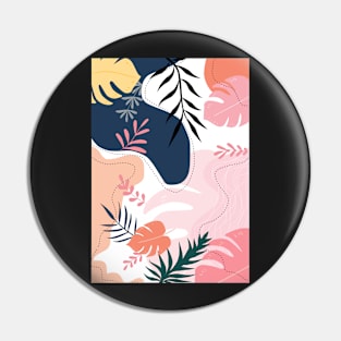 Abstract tropical vector design Pin