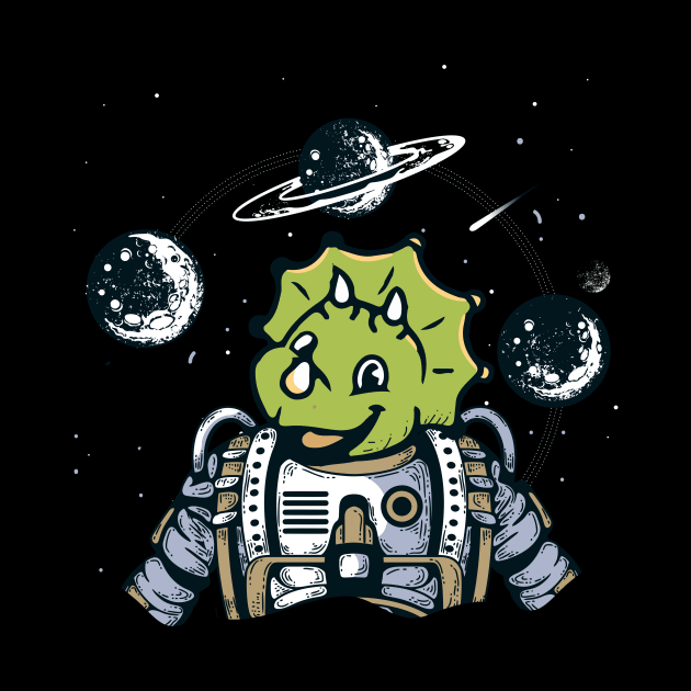 Dinosaur Astronaut Space by BittenByErmines