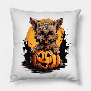 Halloween Yorkshire Terrier Dog #2 Pillow