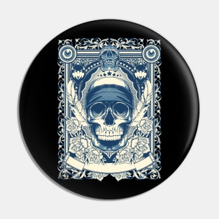 Skull Gothic death skeleton scary gift Pin