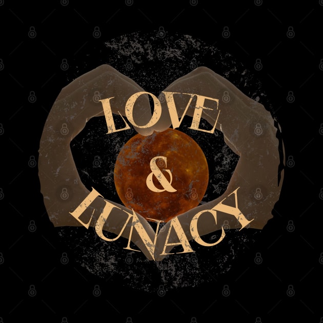 Love and Lunacy | Blood Moon with Finger Heart | Grunge Eclipse by NerdyWerks