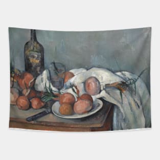 Still Life with Onions by Paul Cezanne Tapestry