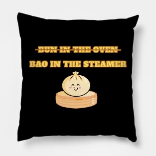 Bun in the Oven/Bao in the Steamer Pregnancy Baby Joke Pillow