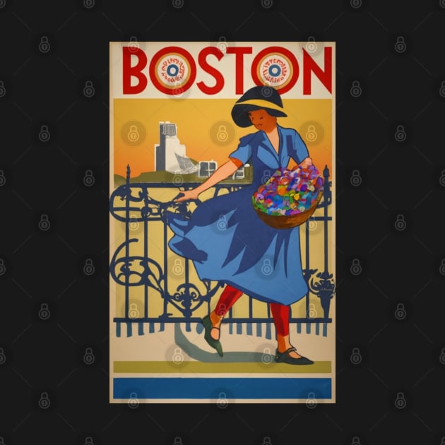 A Vintage Travel Art of Boston - Massachusetts - US by goodoldvintage