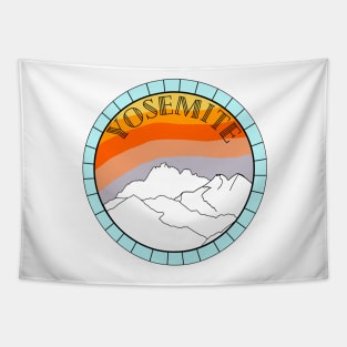 Sky Blue Yosemite Landscape Tapestry