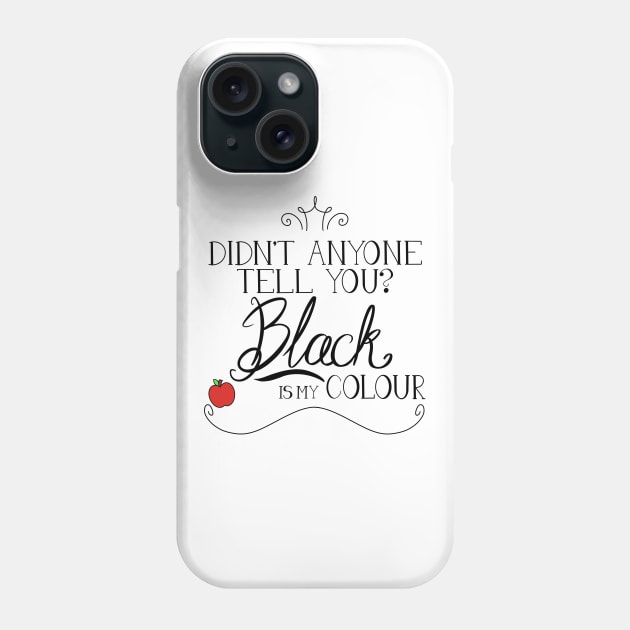 Black is my colour Phone Case by rainilyahead