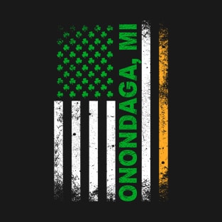 Irish American Flag ONONDAGA, MI T-Shirt