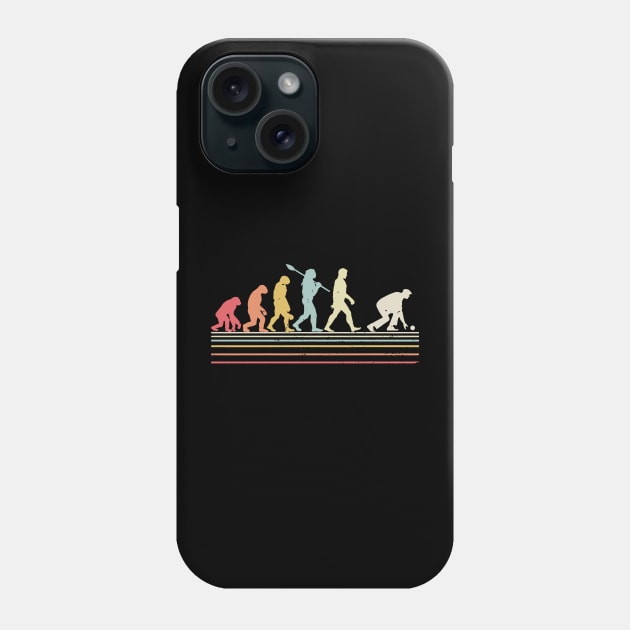 Vintage funny lawn bowls evolution of man Phone Case by Luyasrite