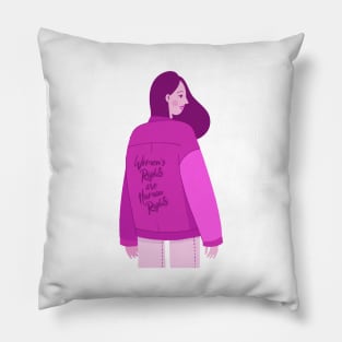 'Women's Rights are Human Rights' Women's Achievement Pillow