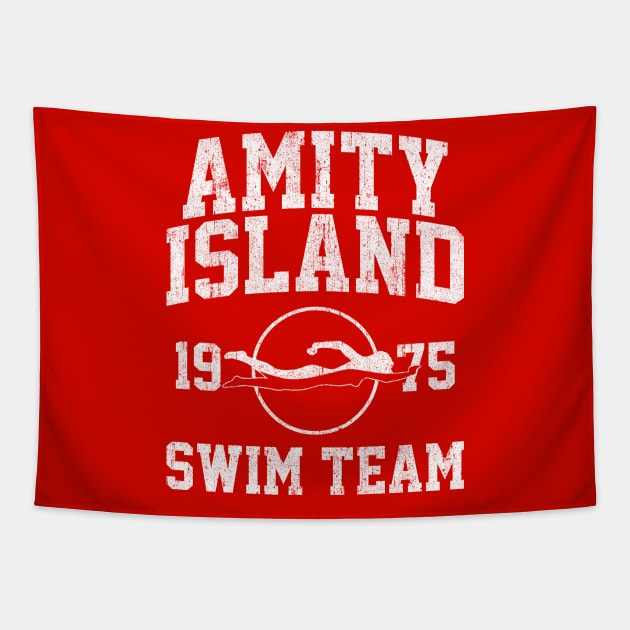 Amity Island Swim Team Tapestry by huckblade