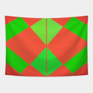 Red and Green pattern Tapestry