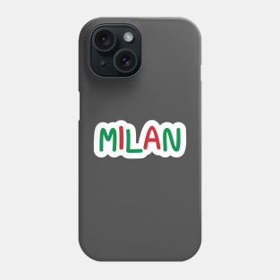 Milan simple text typography Phone Case