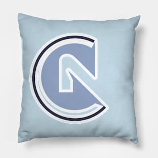Initial letter N round shape vector logo sticker design. Creative Letter N sticker design icon. Pillow