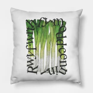 Wales: I Love Leeks! (In Welsh) Pillow