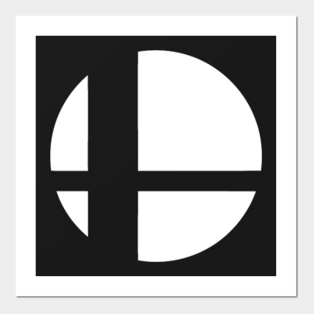 super smash bros logo white fighting game posters and art