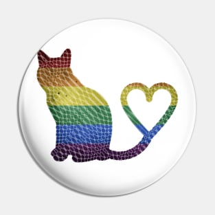 Gay Pride Cat Pin