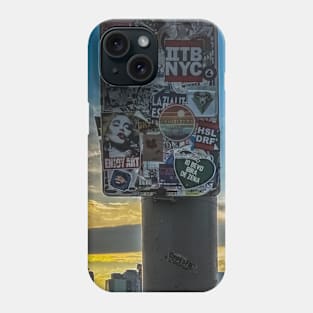 Sunset Brooklyn Bridge Manhattan Skyline NYC Phone Case