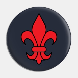 fleur de lis (red) Pin