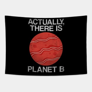 Earth Day Funny Sarcastic Bacon Lover Quote - There Is Planet B Tapestry