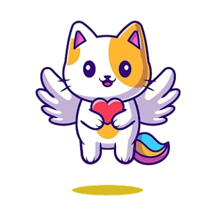 Cute Angelic Cat T-Shirt