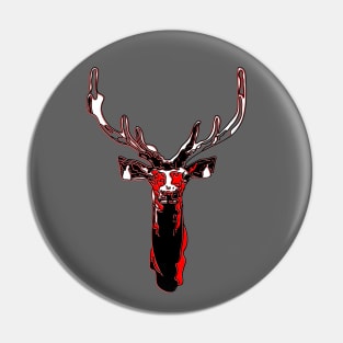 venison head Deer Stag Majestic Horns Noble Animal Pin