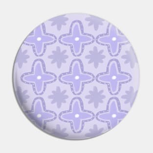 Boho Natural Collection Boho Aesthetic Star Pattern in Pastel Lilac Light Purple Pin