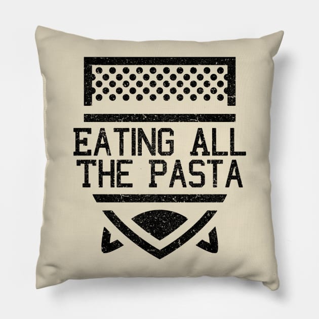 Eating All The Pasta College Team Pillow by talenlee