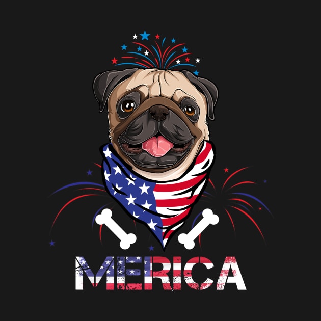 Cute Dog Merica Memorial Day Patriot by CoolFuture