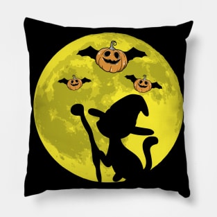 Halloween Witch Cat Pillow