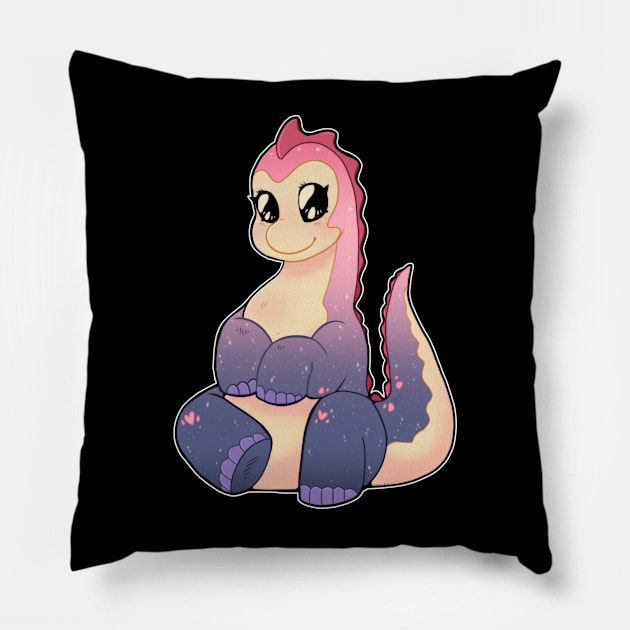 Galaxy brontosaur Pillow by Grethe_B