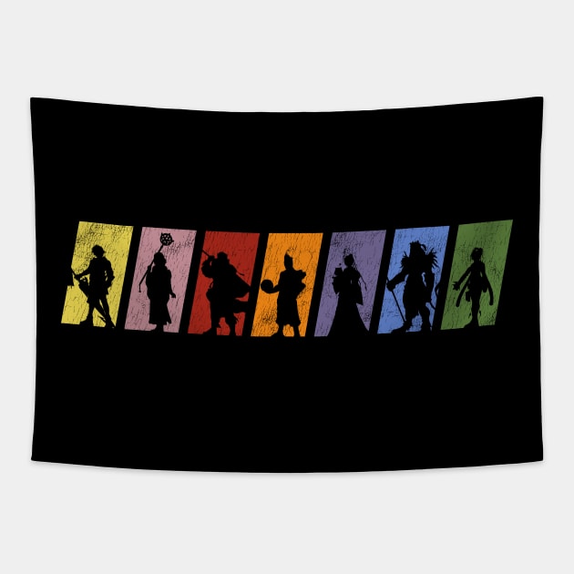 FFX Character Silhouettes Tapestry by StebopDesigns