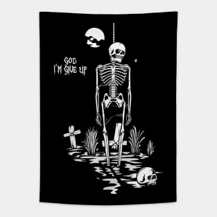Give Up Skull Tapestry