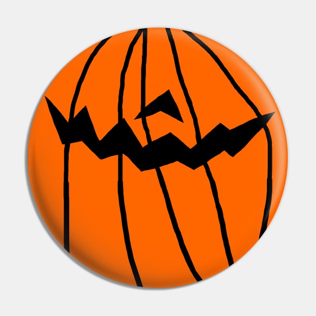 Pumpkin Face for a Halloween Horror Mask Pin by ellenhenryart