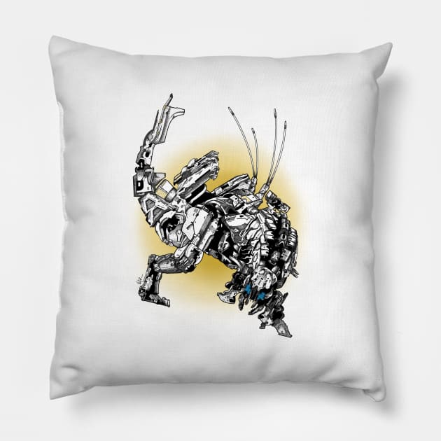 Thunderjaw Pillow by torirosenbaum