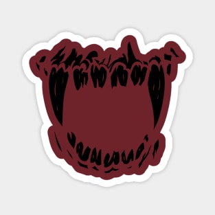 Monster Fangs - Vampire Fangs - Zombie Fangs - horror, goth, creepy Magnet