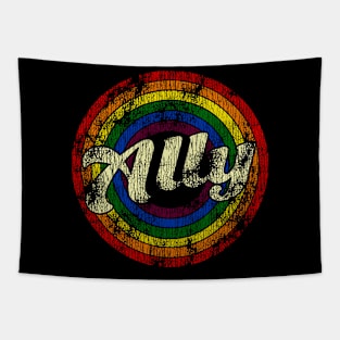 Ally LGBT pride vintage tshirt funny lgbt pride Tapestry