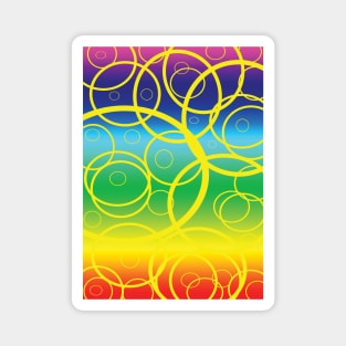 Geometric Rainbow Design Magnet