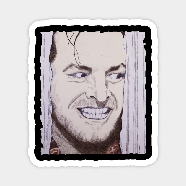 Here S Johnny From The Shining Movie Art Magnet Teepublic