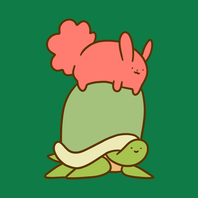 Pink Bunny and Turtle by saradaboru