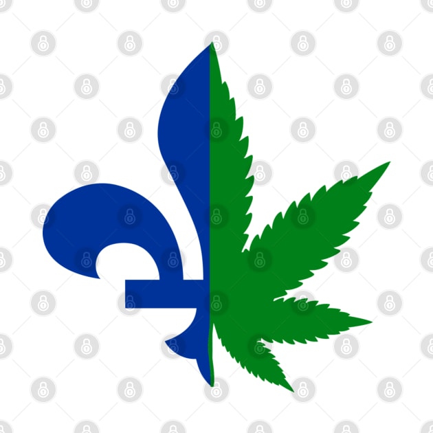 Fleur de lys Quebec cannabis by JulieVie Design