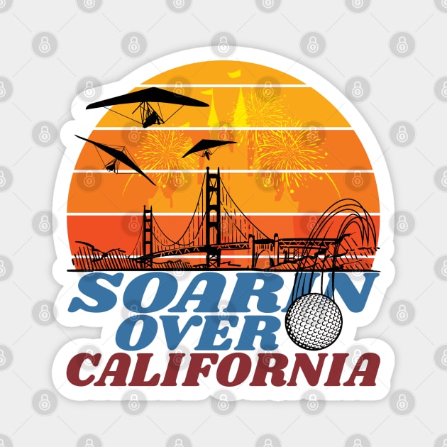 Soarin Over California Attraction Ride Retro Design Magnet by Joaddo