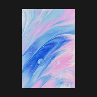 Abstract Pink & Blue Swirl T-Shirt