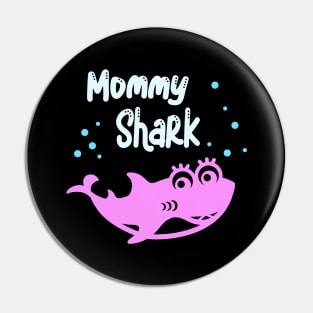 Mommy Shark Family Matching Look Mama Funny Sharks Pin