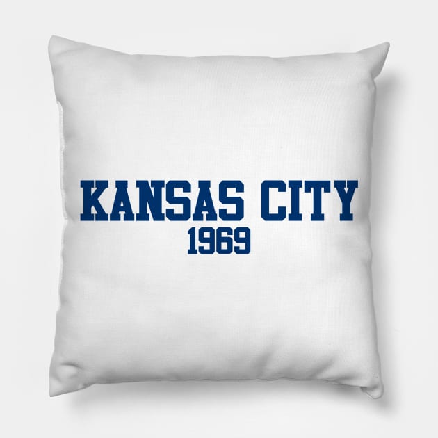 Kansas City 1969 Pillow by GloopTrekker