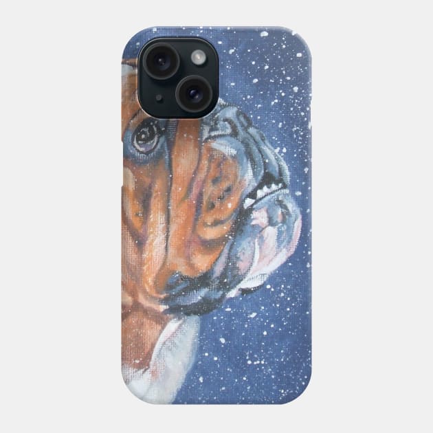 English Bulldog Fine Art Painting Phone Case by LASHEPARD