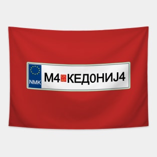 Macedonia car registration plate Tapestry