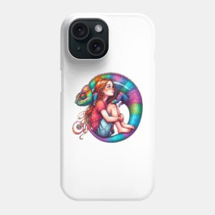 Rainbow chameleon Phone Case