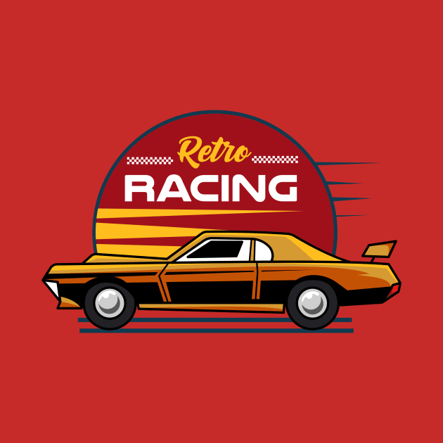 Racing Retro Car Badge by Harrisaputra