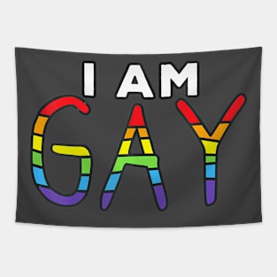 Gay Pride I Am Gay I Am Not Straight Tapestry